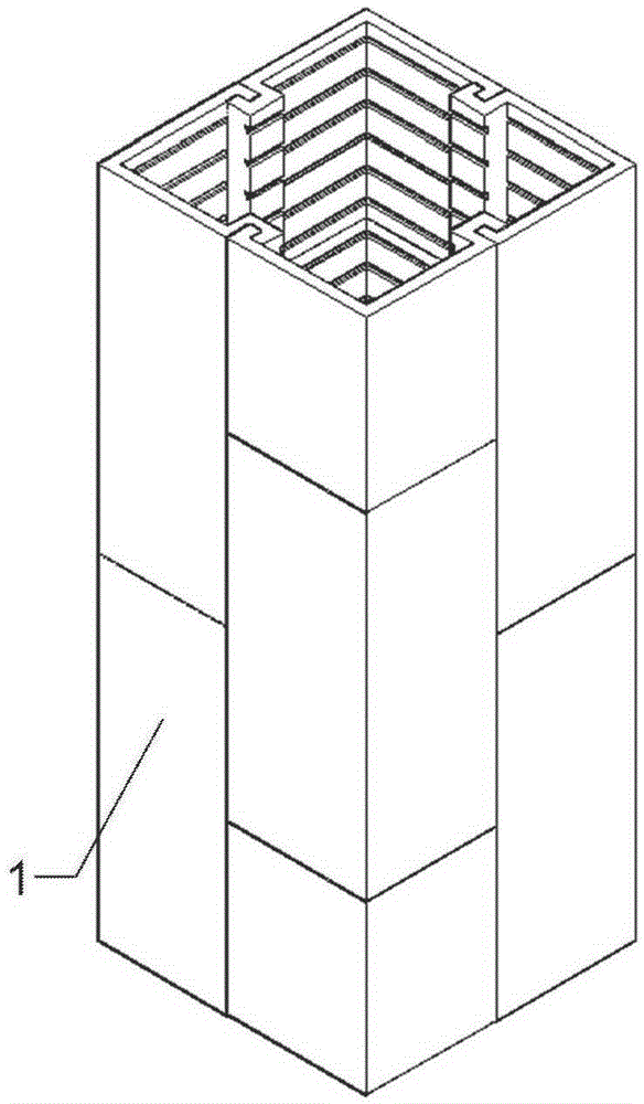 An interlocking formwork for an anti-crack and anti-seepage permanent column