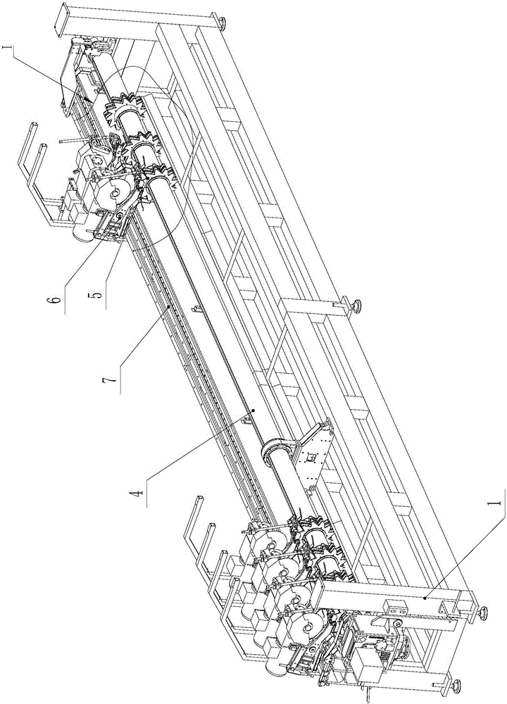 Pipe multi-head sawing machine