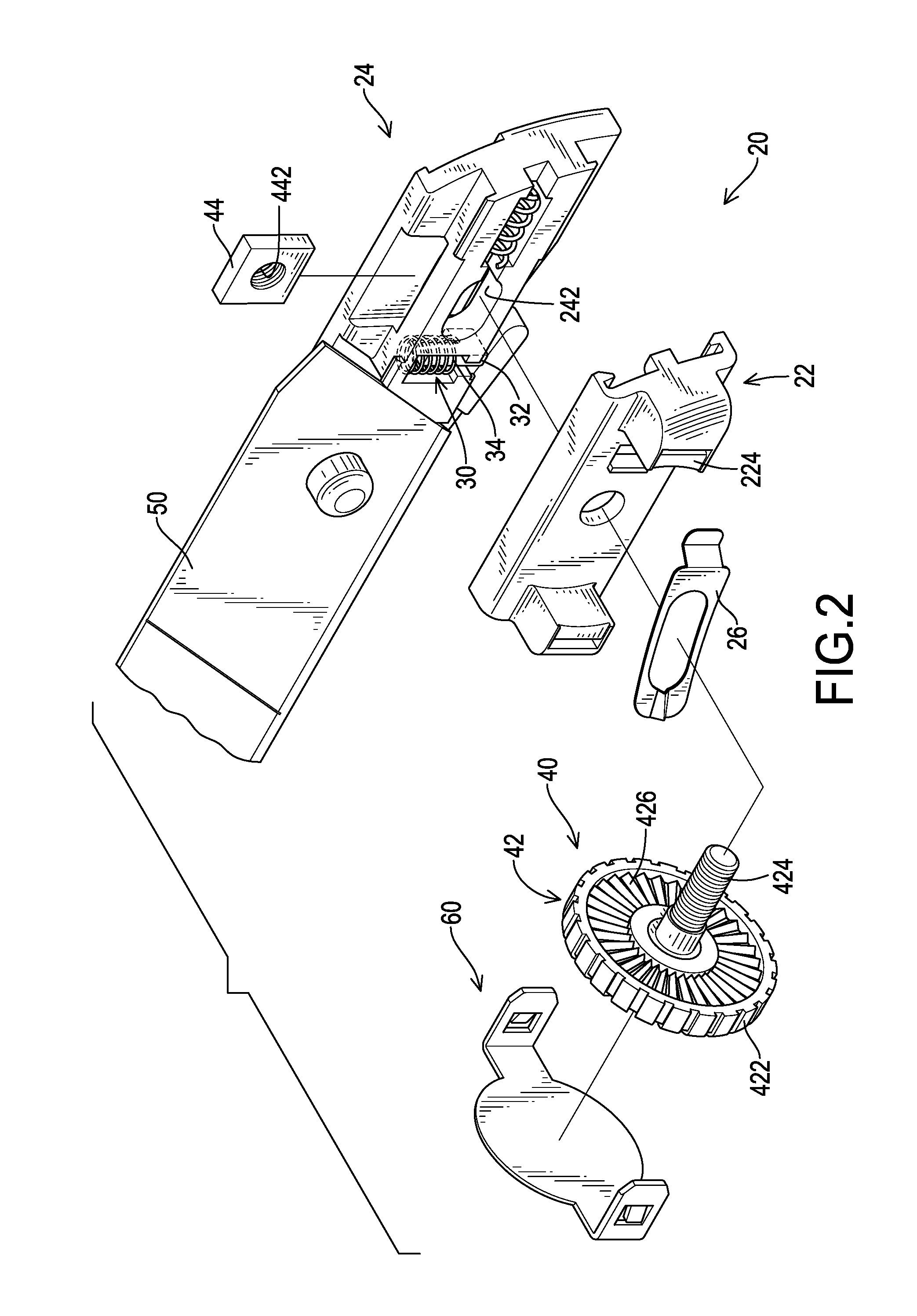 Cutter assembly having dual locking effect