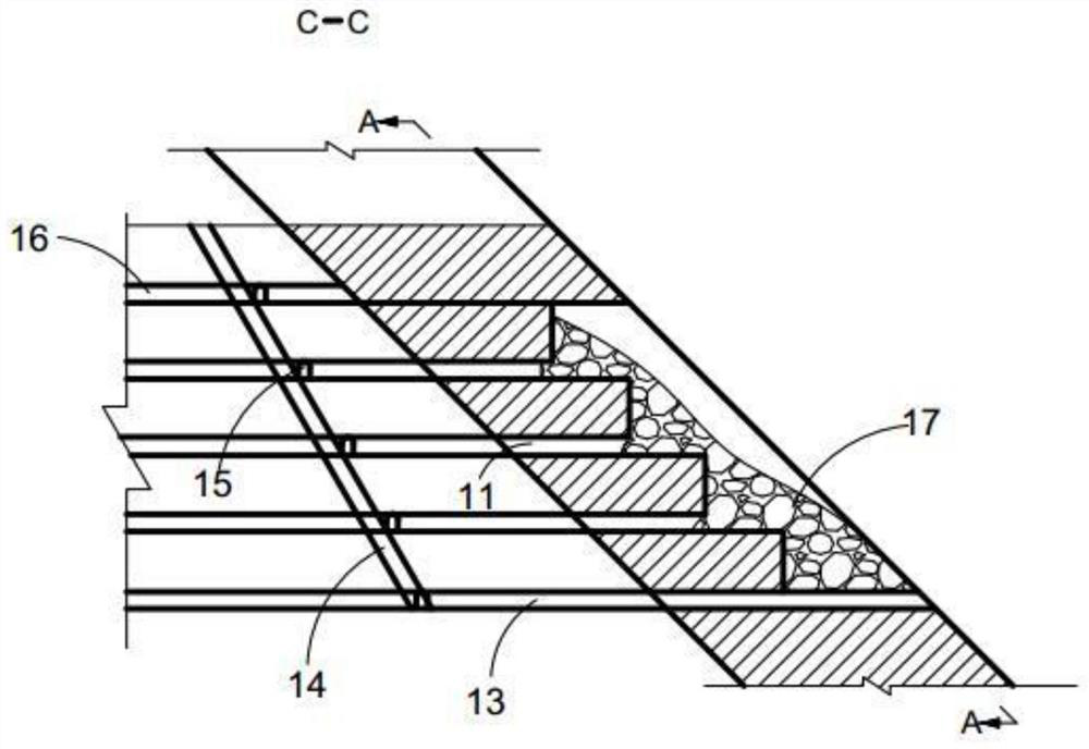 A method for retaining ore pillars in gently inclined medium-thick ore bodies with room-and-pillar method