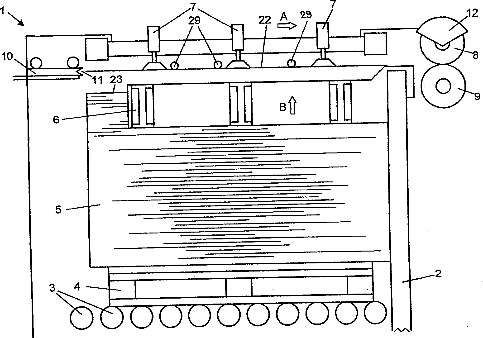 Method for cutting sheet-metal plates into sheet-method strips and a cutting device for carrying out the same