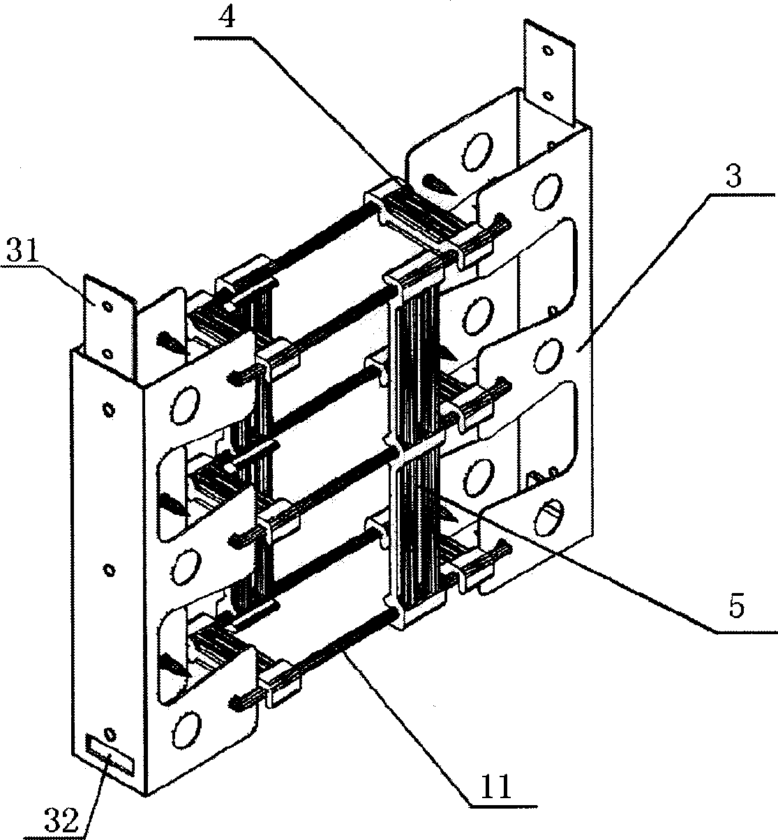 Integrally-cast mould-detachment-free concrete structure system and construction method thereof