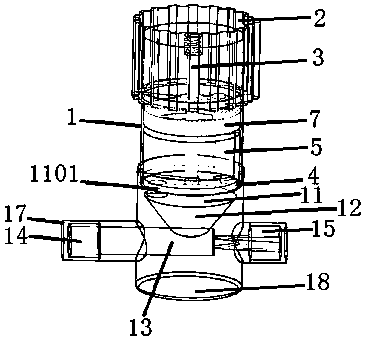 Volume knob type dry powder storage and inhalation device