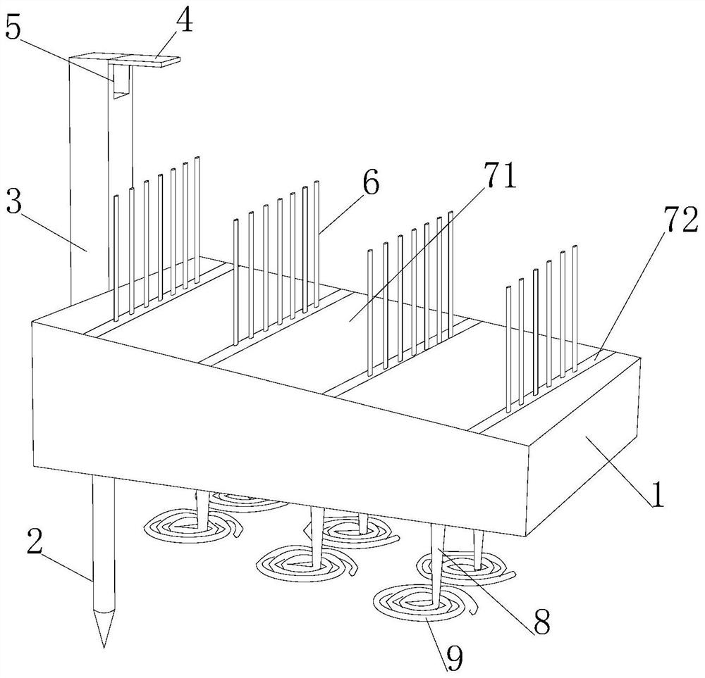 A self-contained spiral-shaped root-enlarging and soil-fixing method for preventing slope water and soil loss