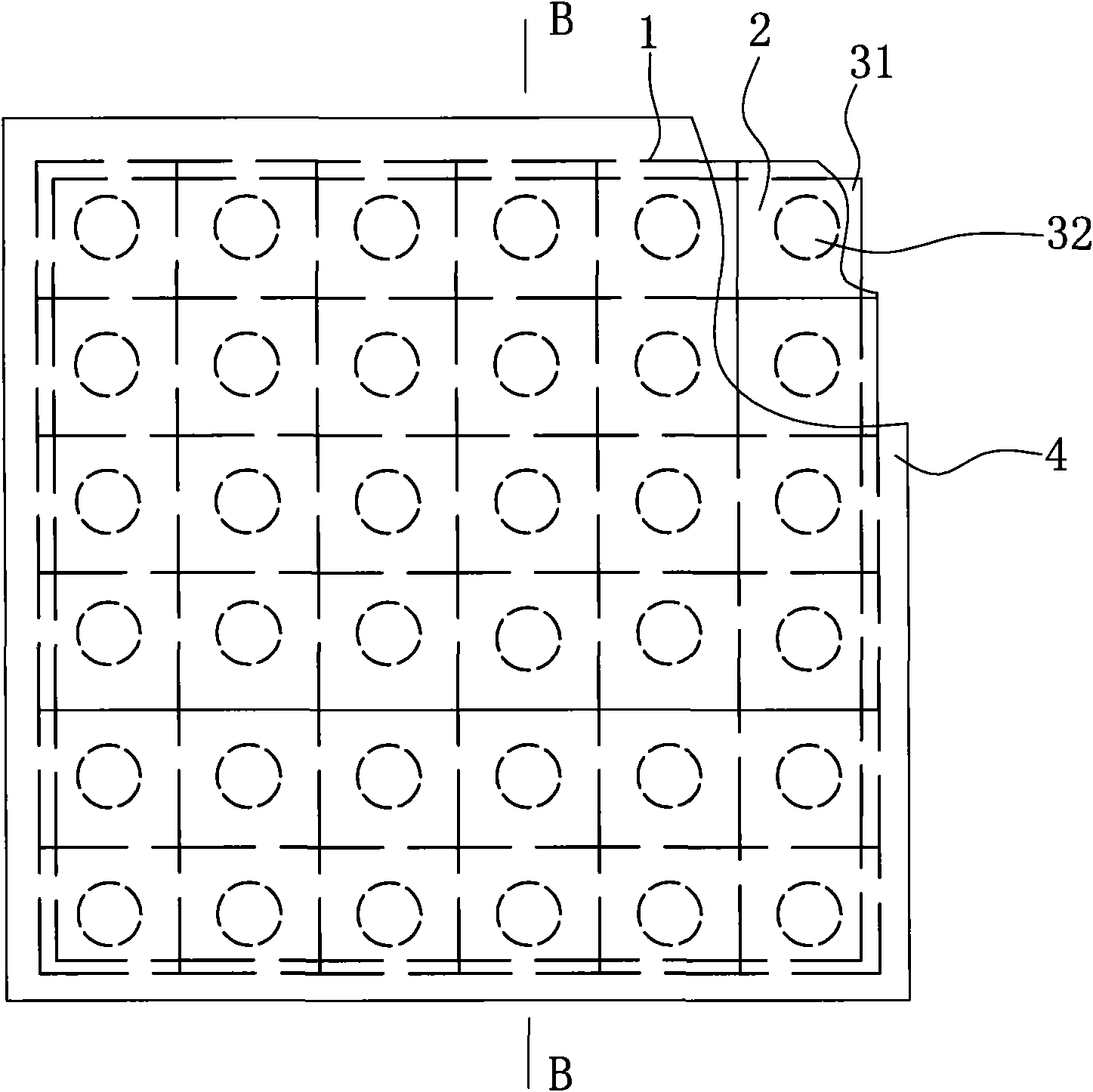 LED flat light source structure