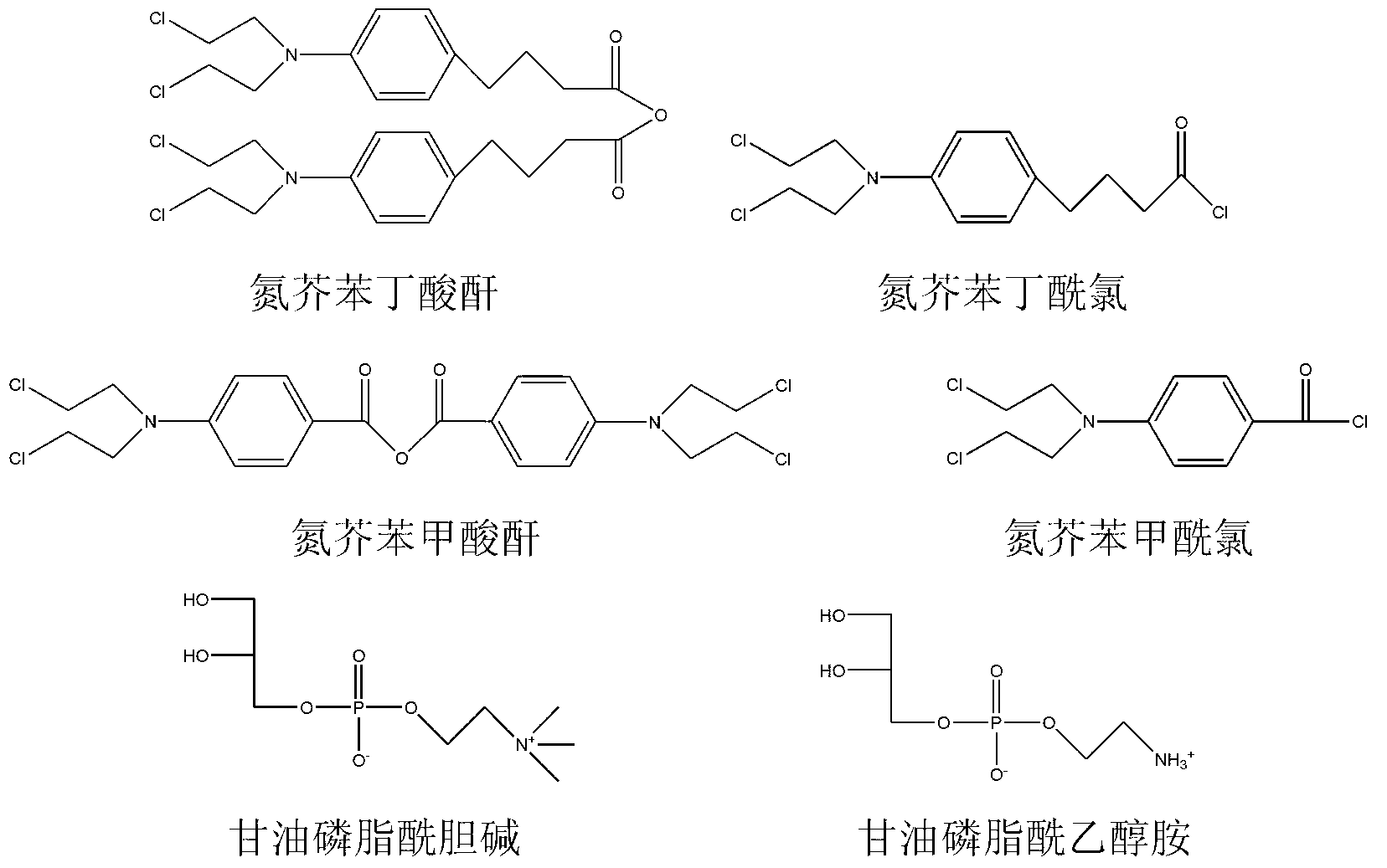 Nitrogen mustard phospholipid compound and preparation method thereof