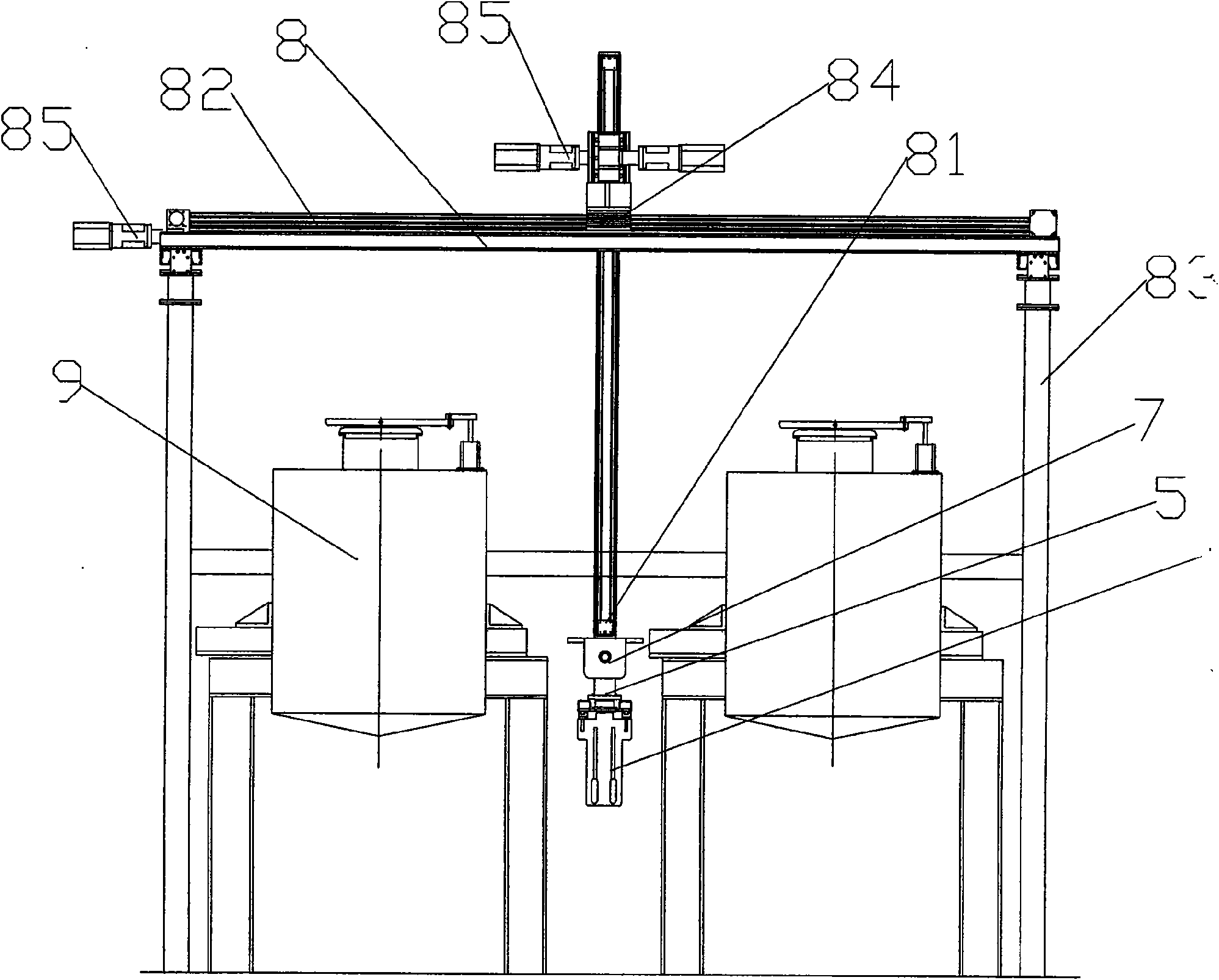 Clamping manipulator for tobacco dedicated charging basket