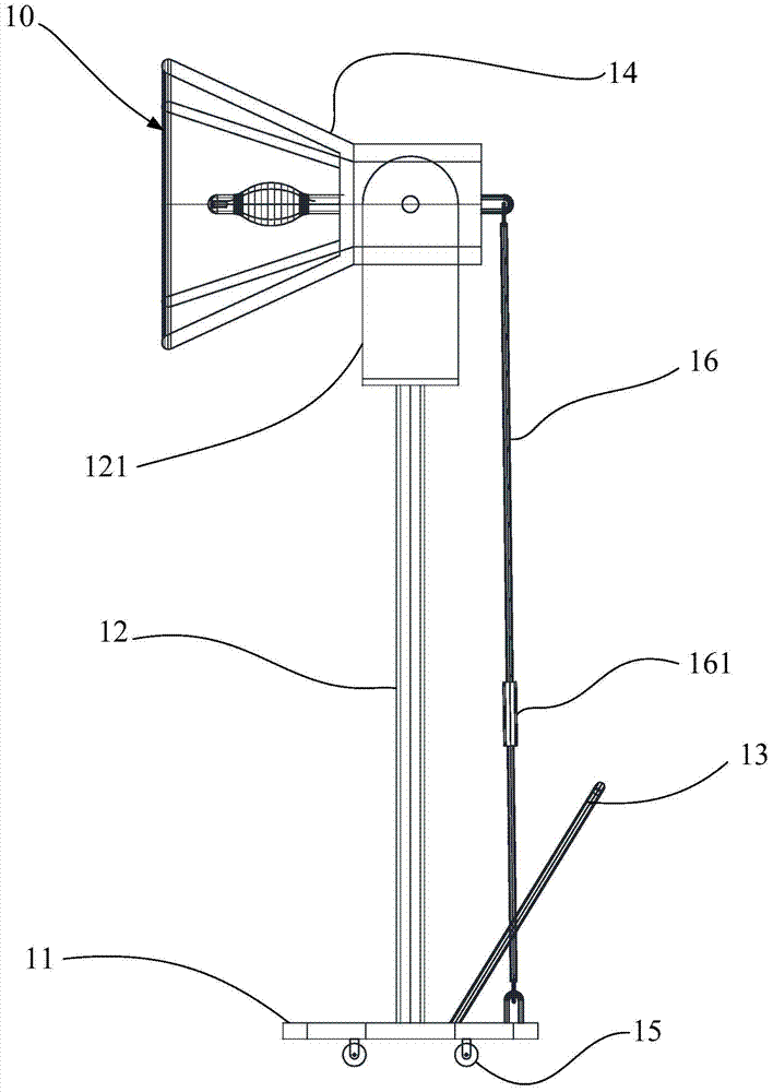 Field mobile lighting trolley