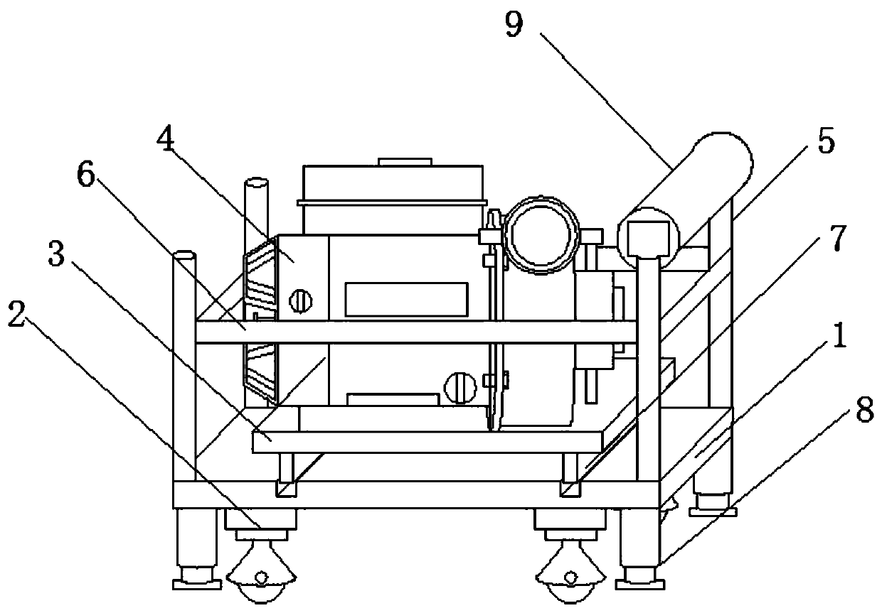 Water pump bracket for agricultural irrigation