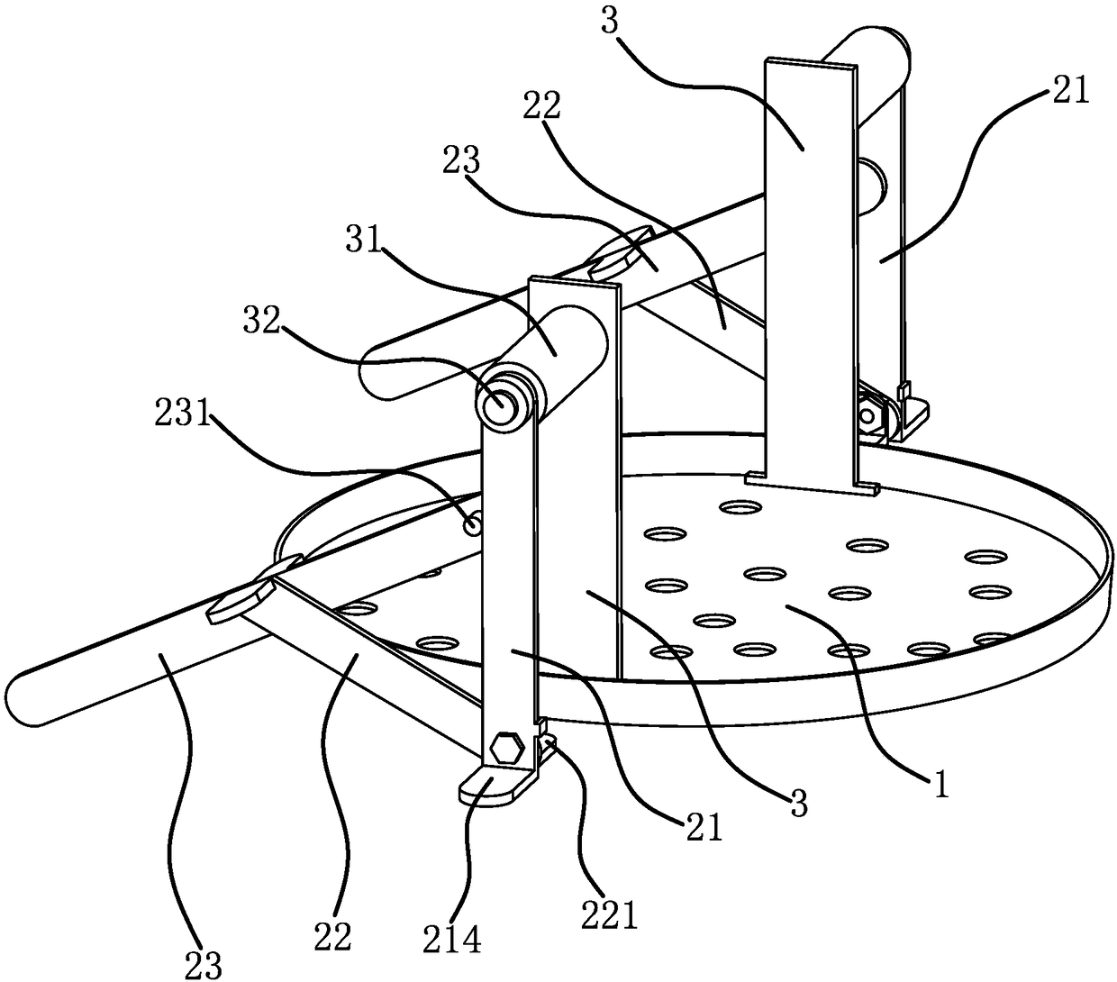 A connecting rod type hot pot scooper