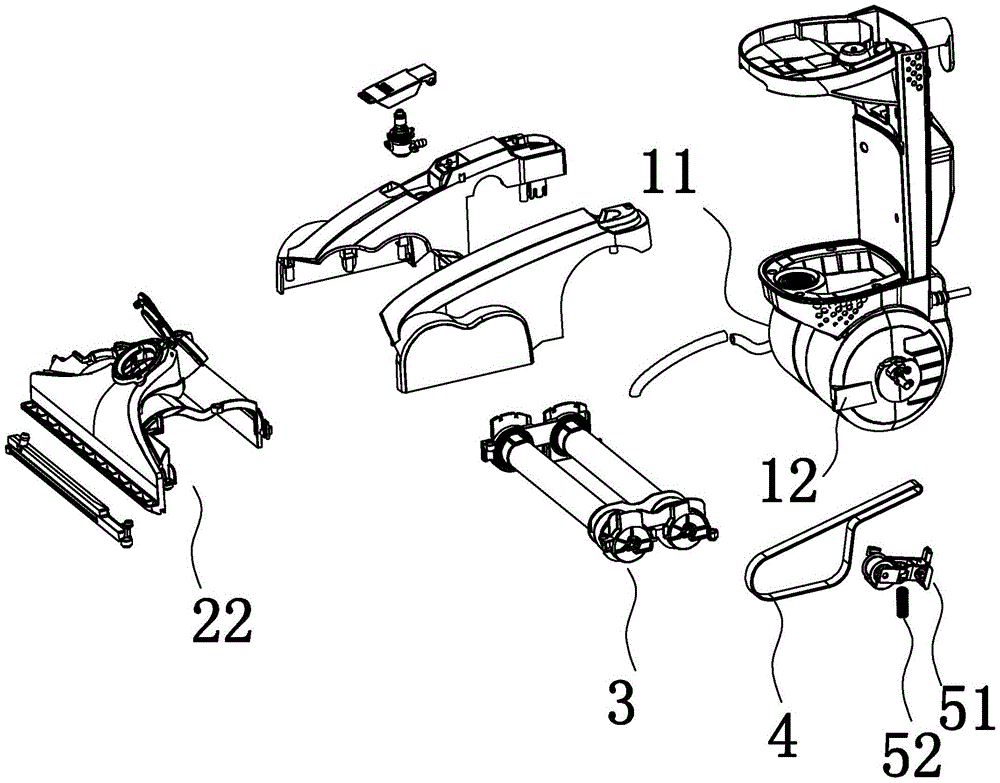 Cleaning machine structure