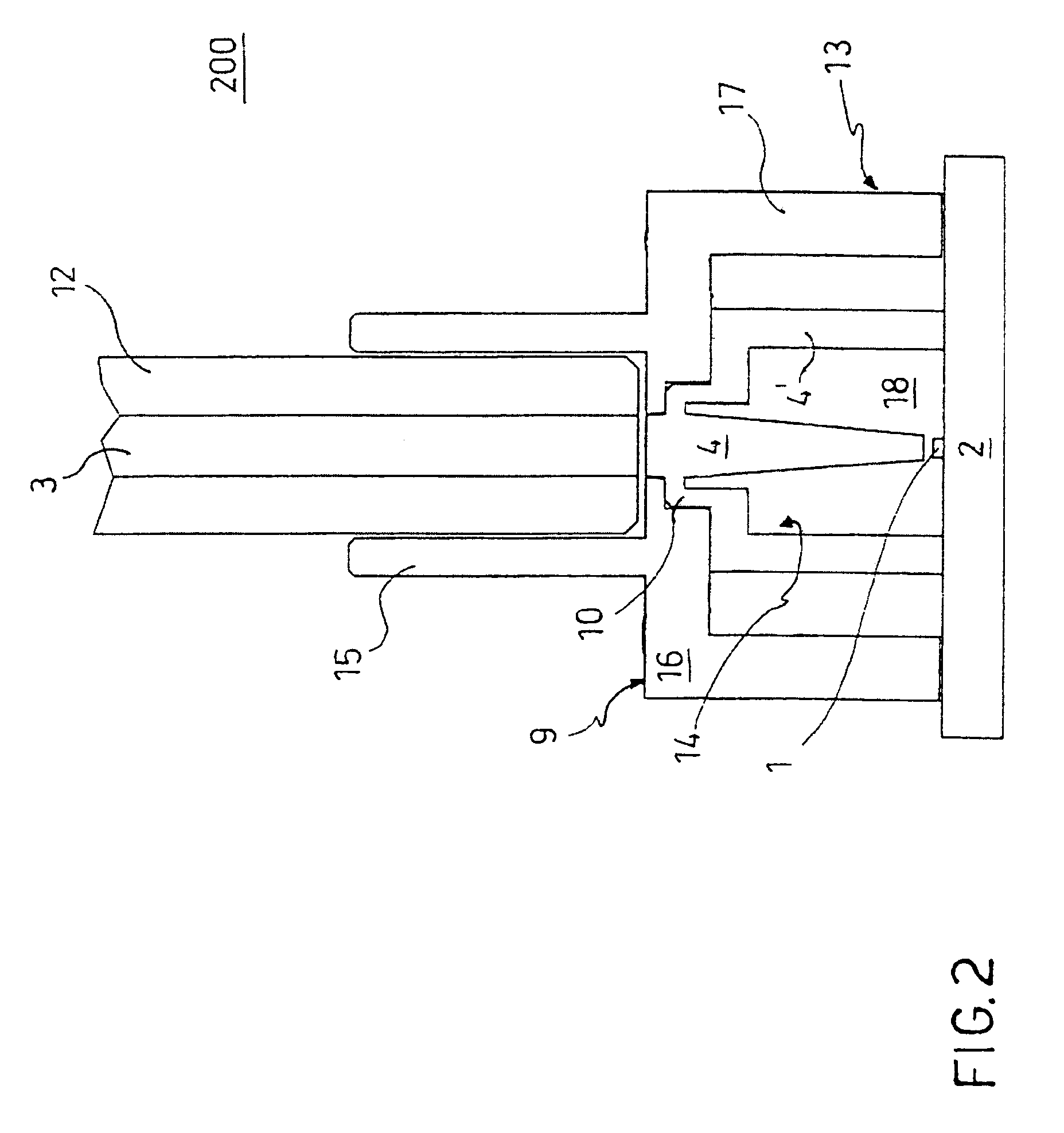 Optical radiation coupling module