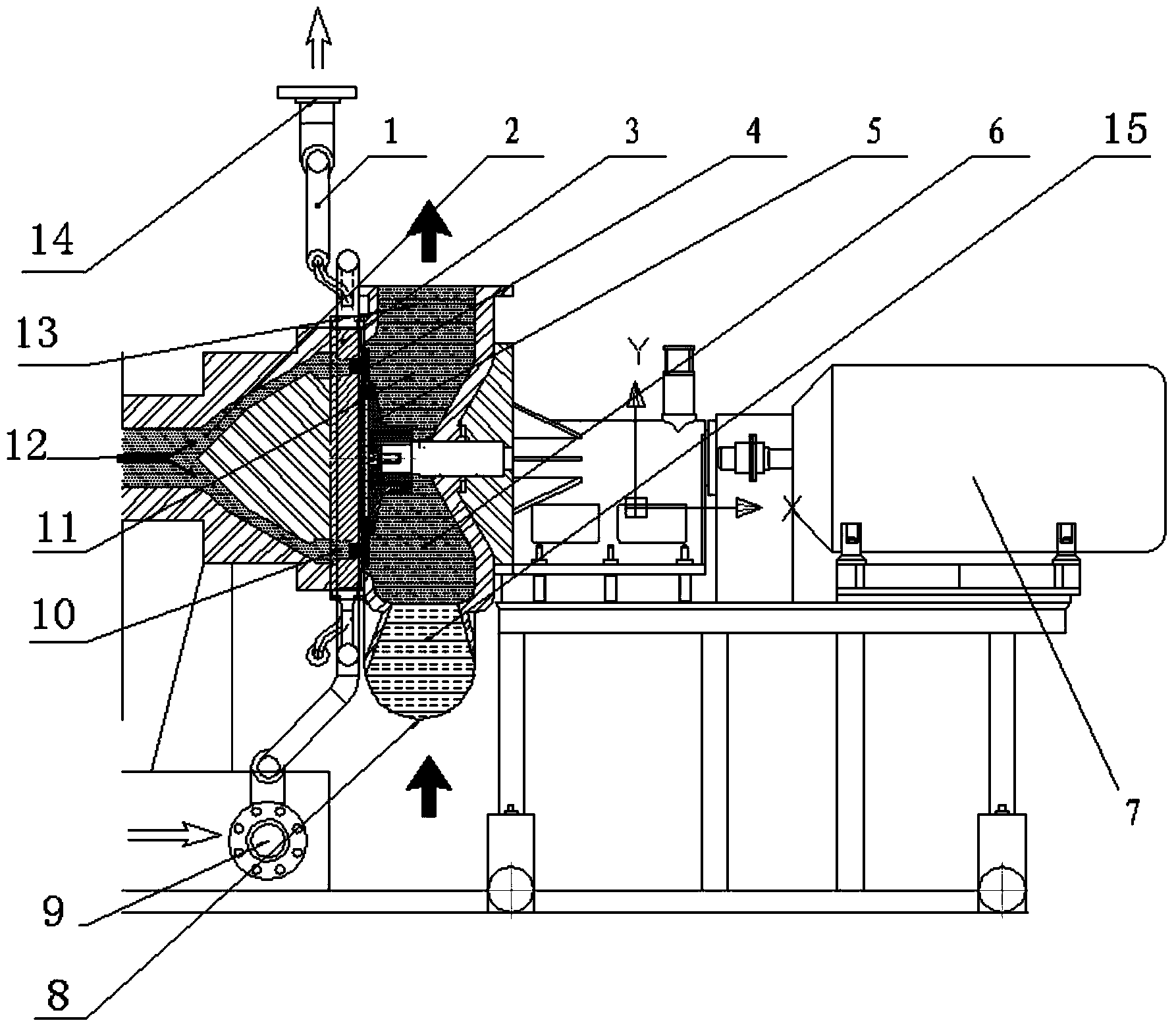 Underwater dicing system of large plastic extruding granulation machine set