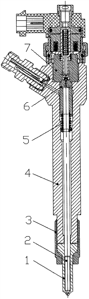 Leakage-free high-pressure common-rail electronic control fuel injector assembly