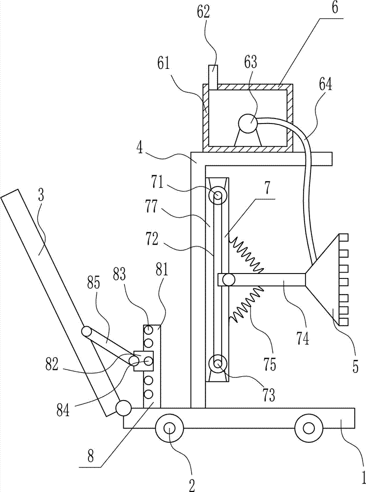 Rapid dust reduction device for building construction