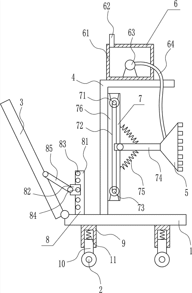 Rapid dust reduction device for building construction