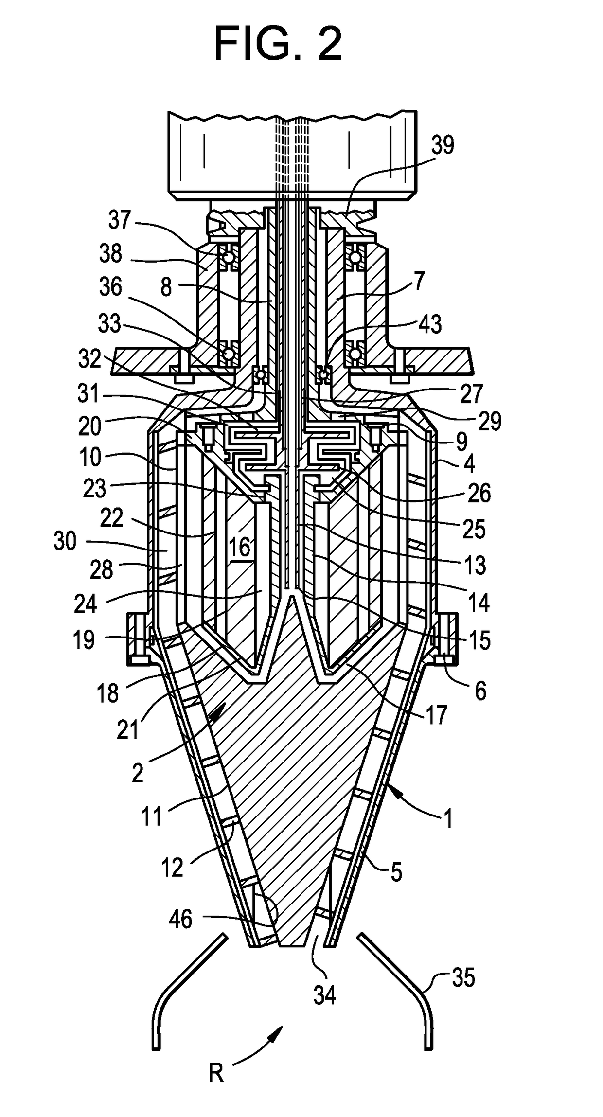 Centrifugal separator with a control unit for speed control