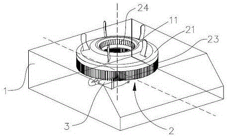 Cooking range with air supply driven through thermal gradient power self-generation