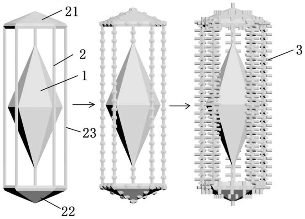 Metal nanometer frame with array structures and preparation method and application of metal nanometer frame