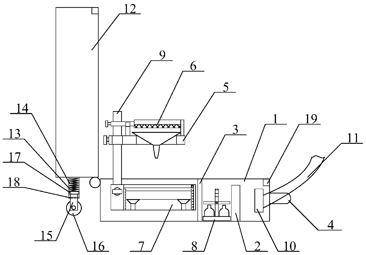 A portable traditional Chinese medicine filling equipment