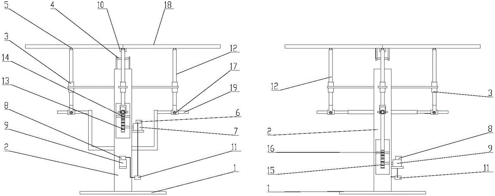 Automatic-leveled bearing worktable for ship