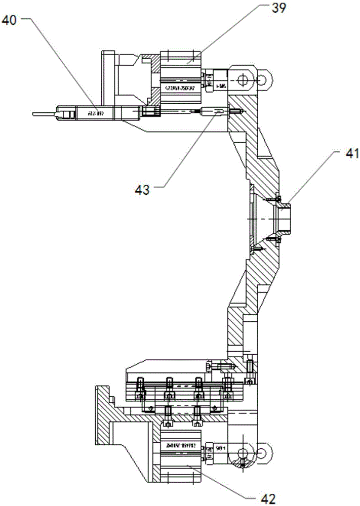 Pressure foot unit of automatic drilling and riveting machine