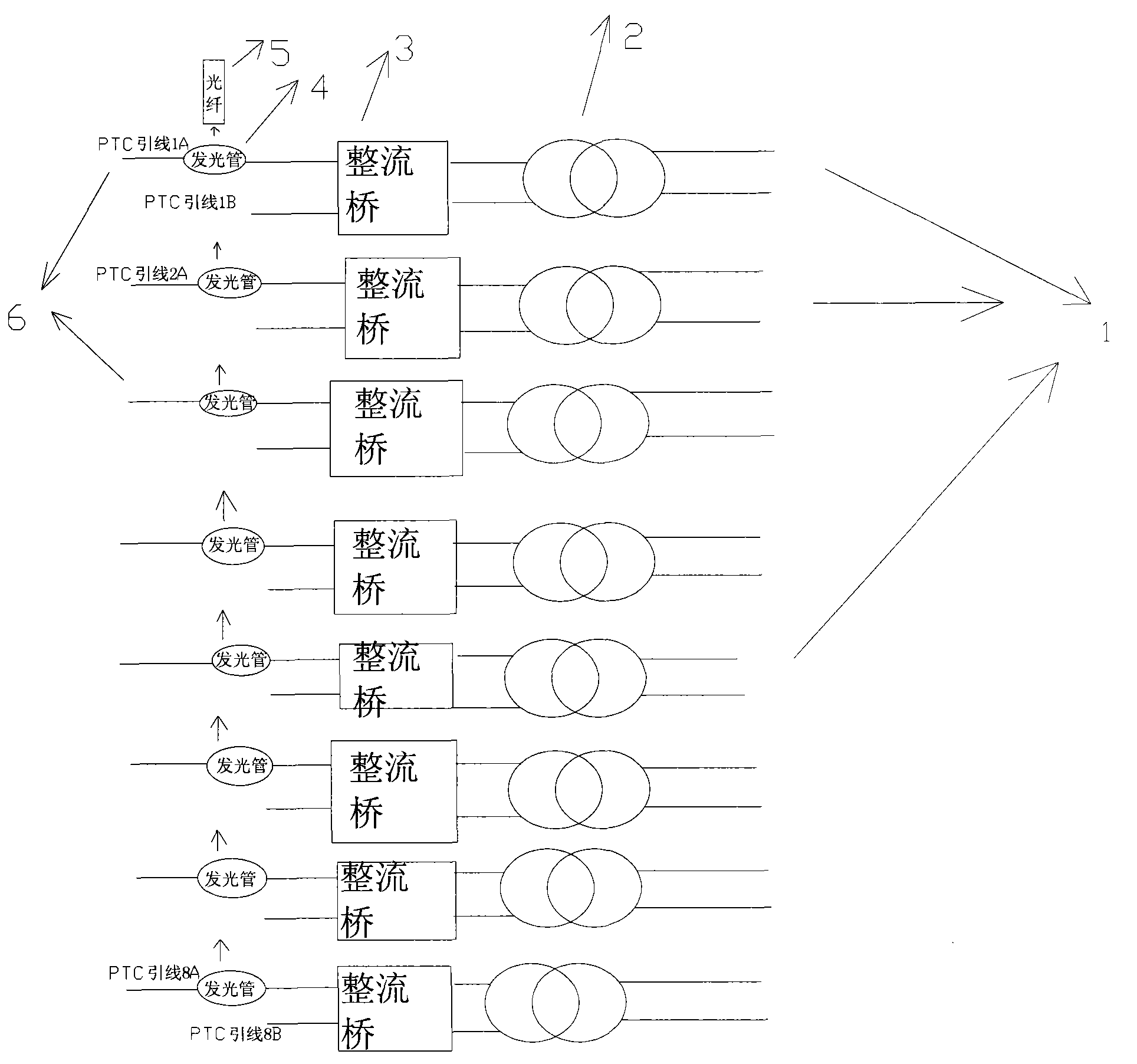 Internal temperature on-line testing method of zinc oxide lightning protector with high-voltage capacitors connected in parallel