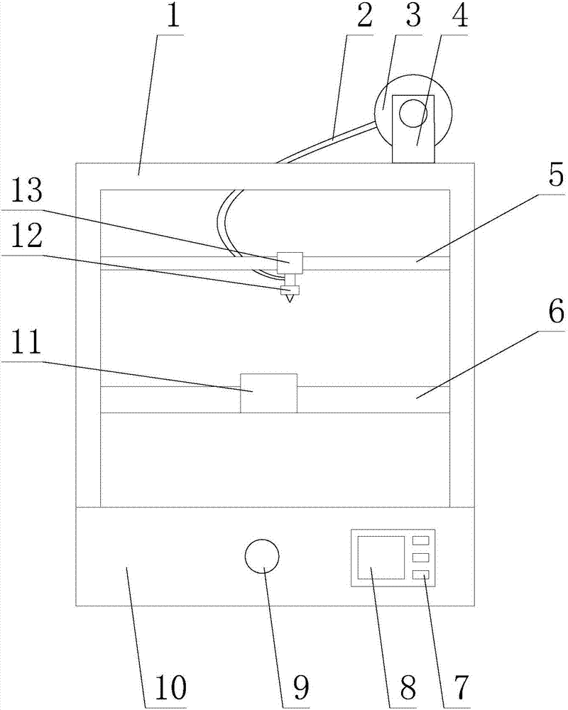 Intelligent 3D printer with excess material monitoring function