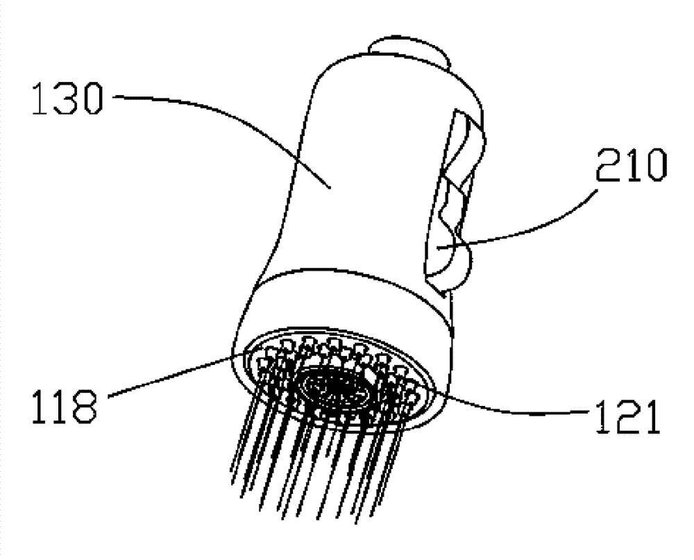 Lever switching shower and water outlet control method