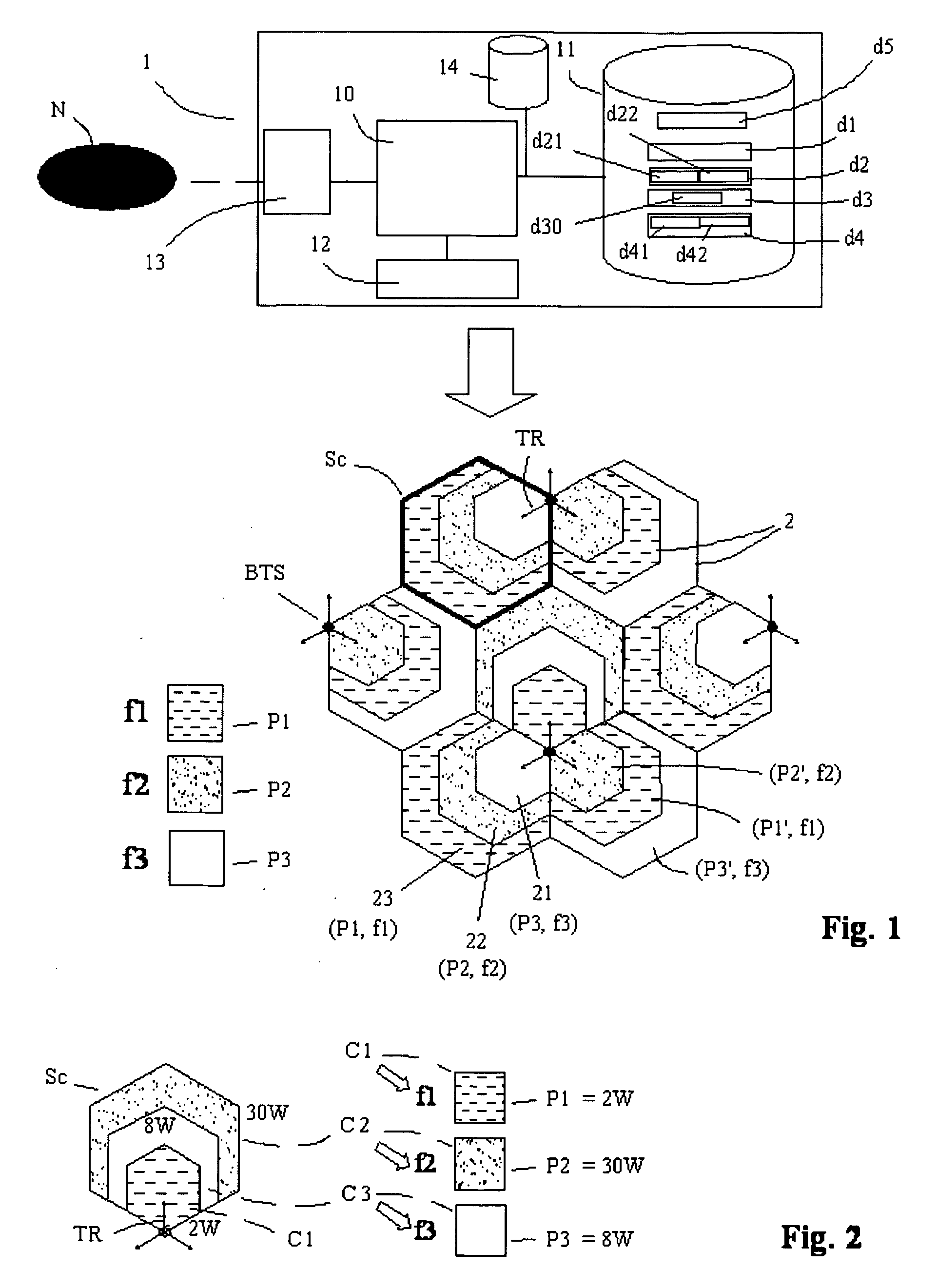 Method and system for planning the power of carriers in a cellular telecommunications network