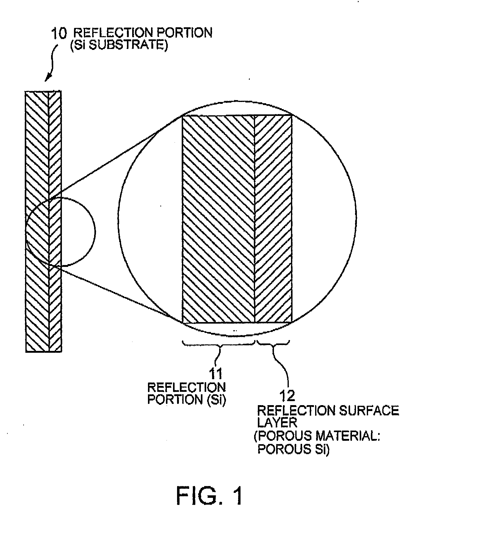 Atomic reflection optical element