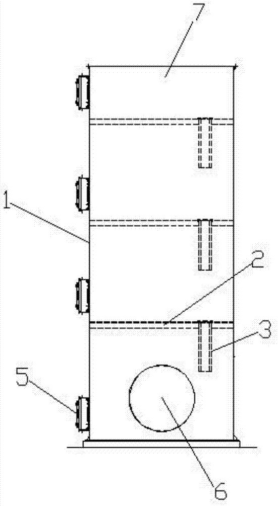 Novel SCR (Selective Catalytic Reduction) denitration reactor