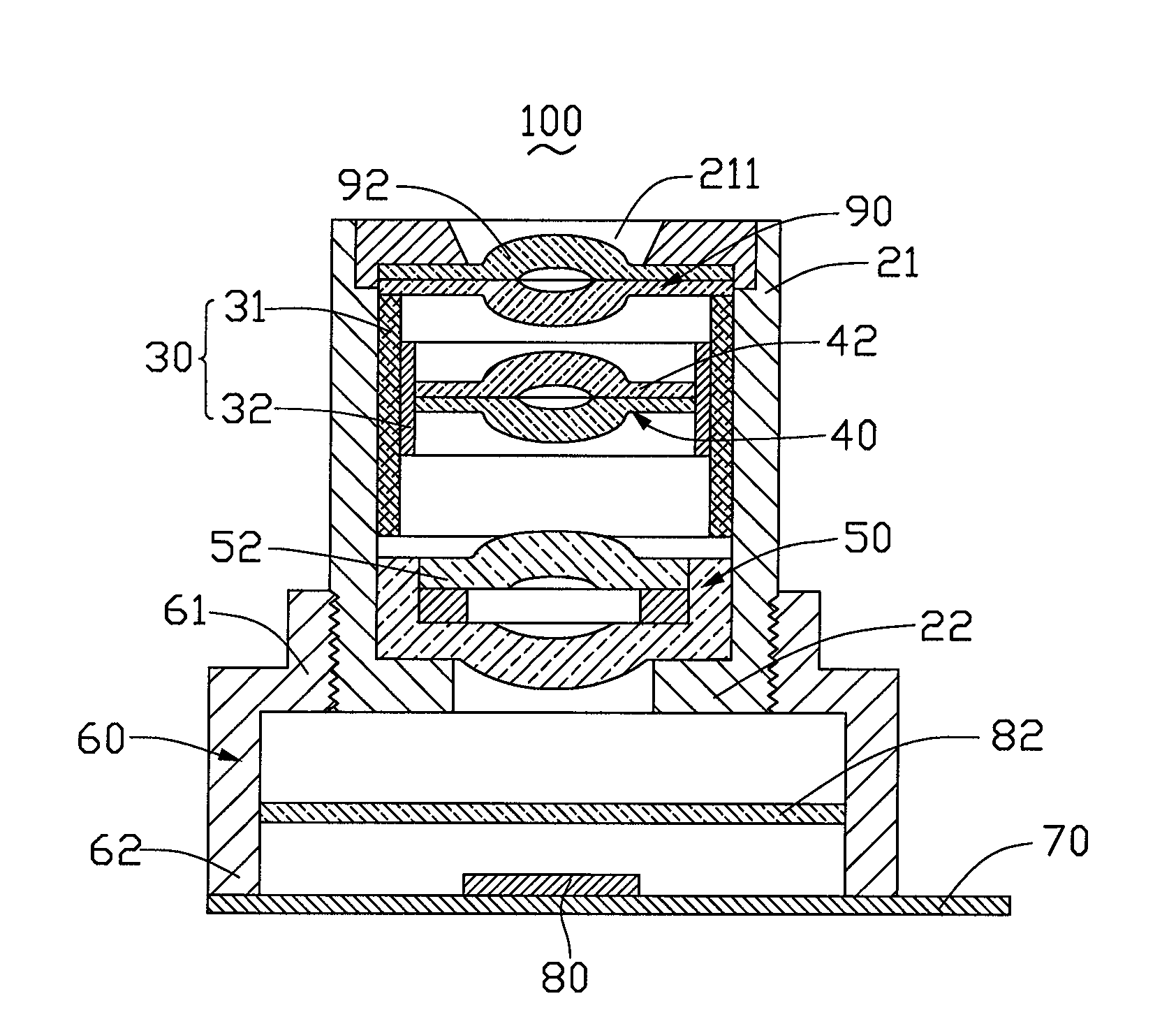 Zooming lens module group