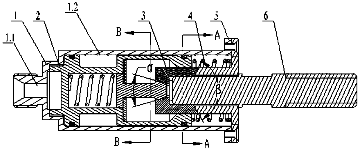 A pneumatic connection unlocking device