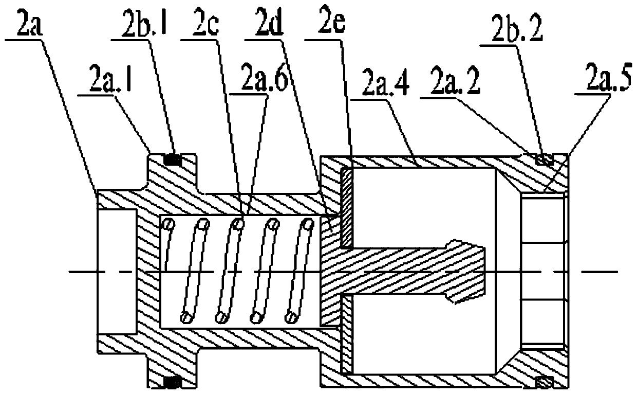 A pneumatic connection unlocking device