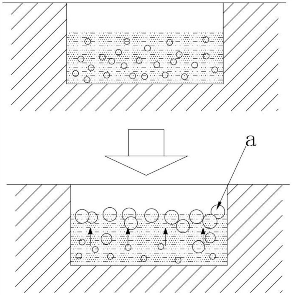 Air expansion self-floating sludge dewatering treatment process