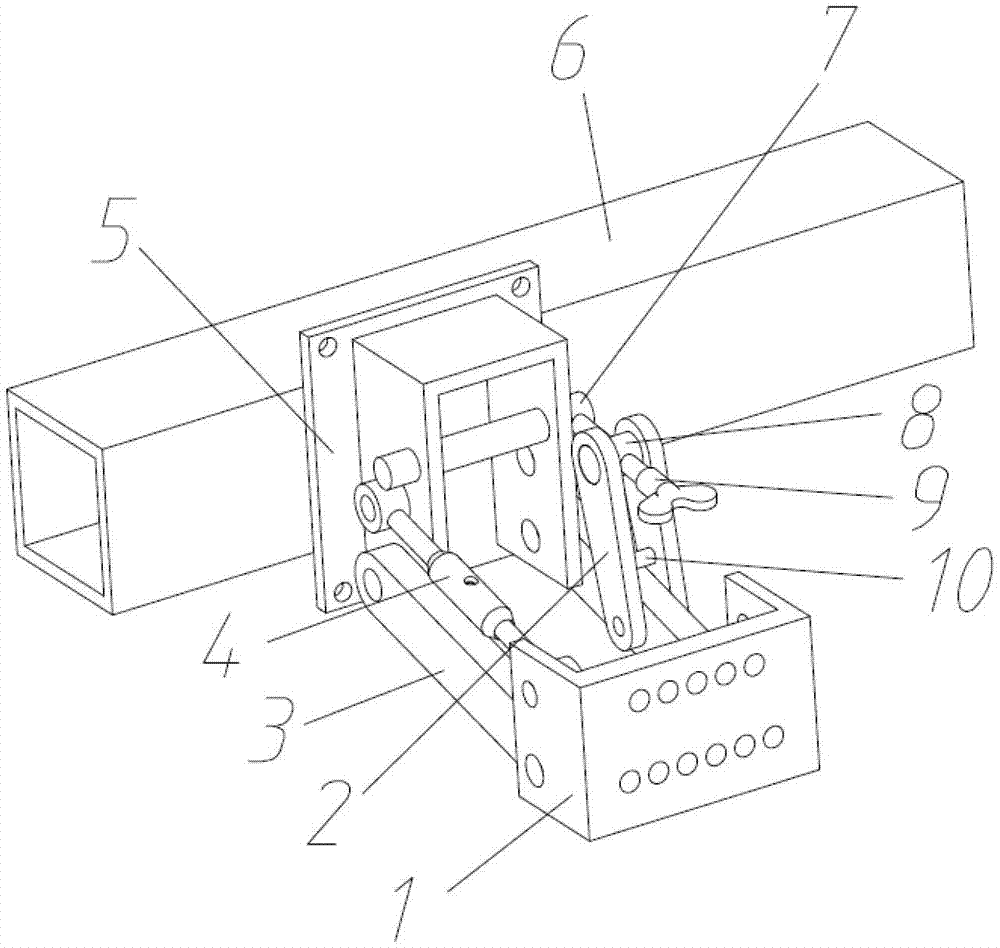 Hoe entering depth and entering angle continuous adjusting mechanism