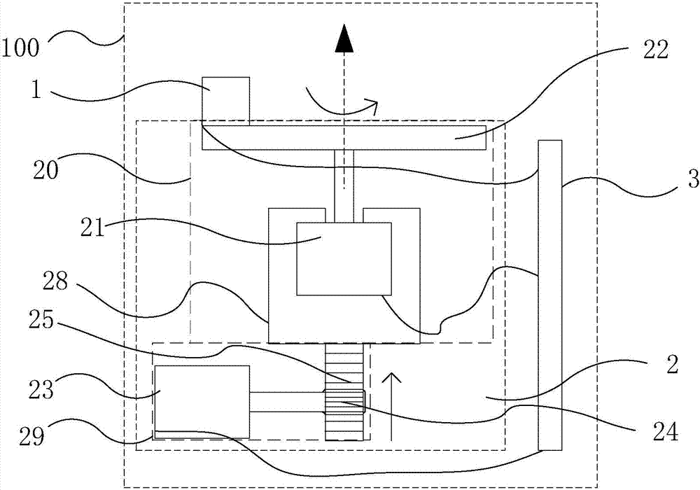 Azimuth measurement device, antenna and azimuth measurement system and method