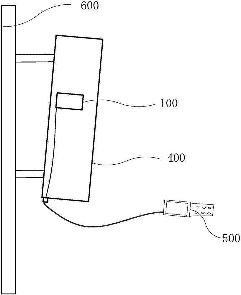 Azimuth measurement device, antenna and azimuth measurement system and method