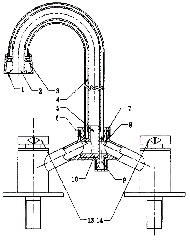 Water distributer for water faucets