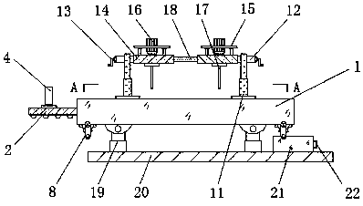 Drilling device capable of preventing building material from rolling for building material processing