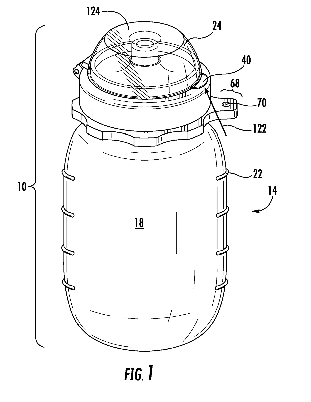 Squeezable leak proof feeding bottle