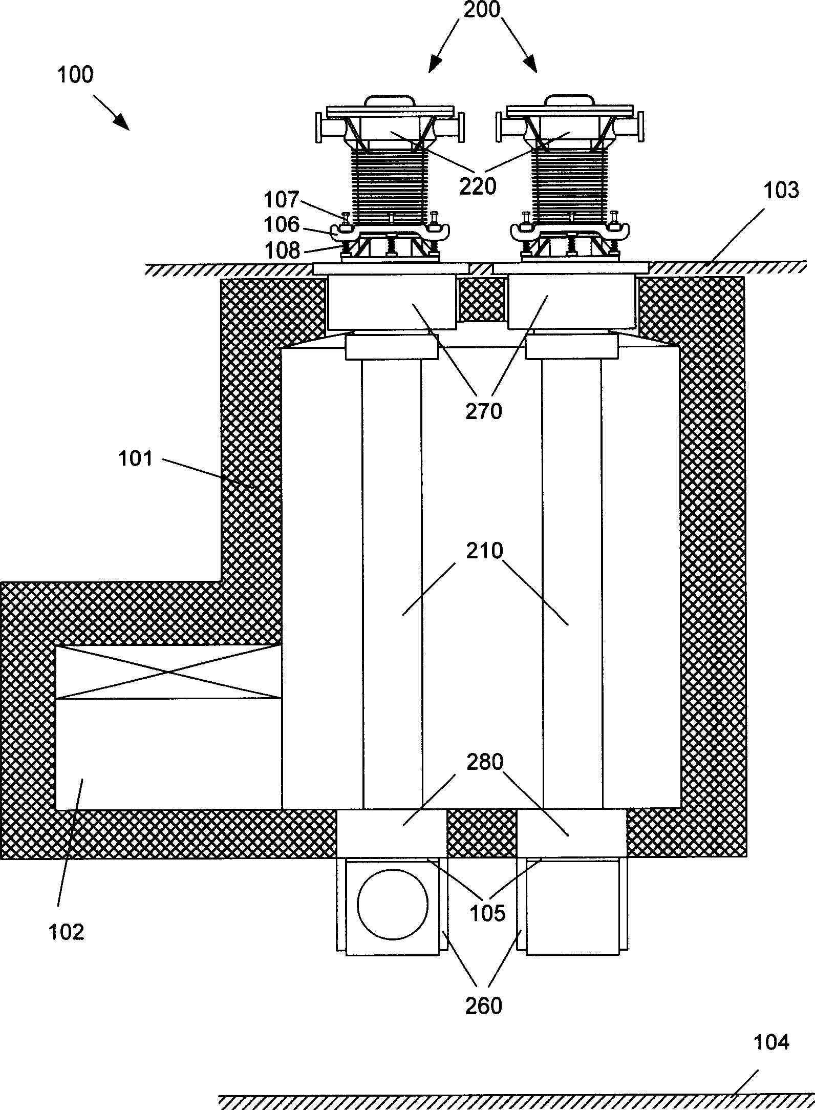 Vertical reduction tank and reduction furnace device for metal smelting