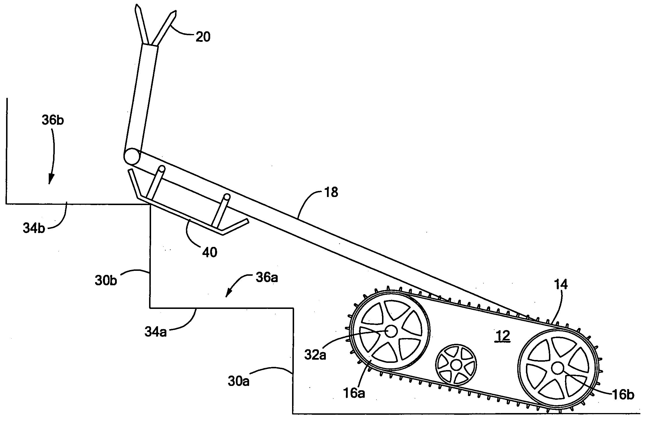 Stair assist robot mechanism and method