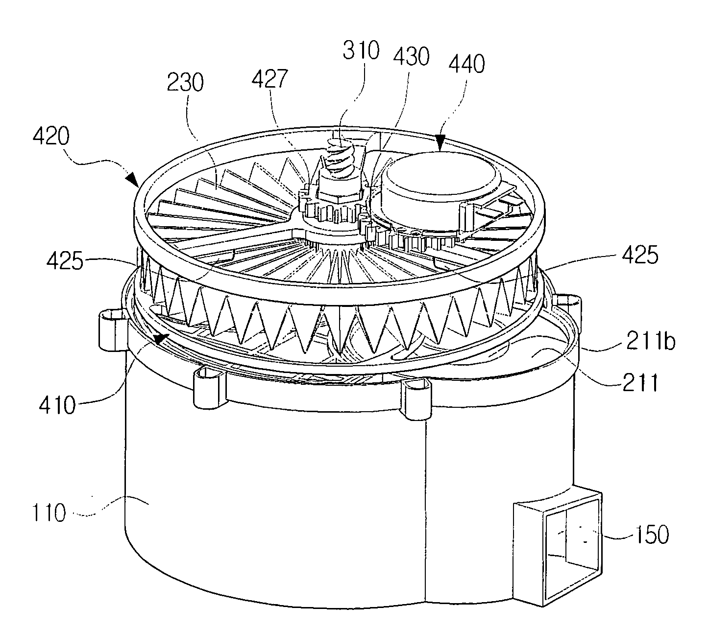 Dust collecting apparatus for vacuum cleaner