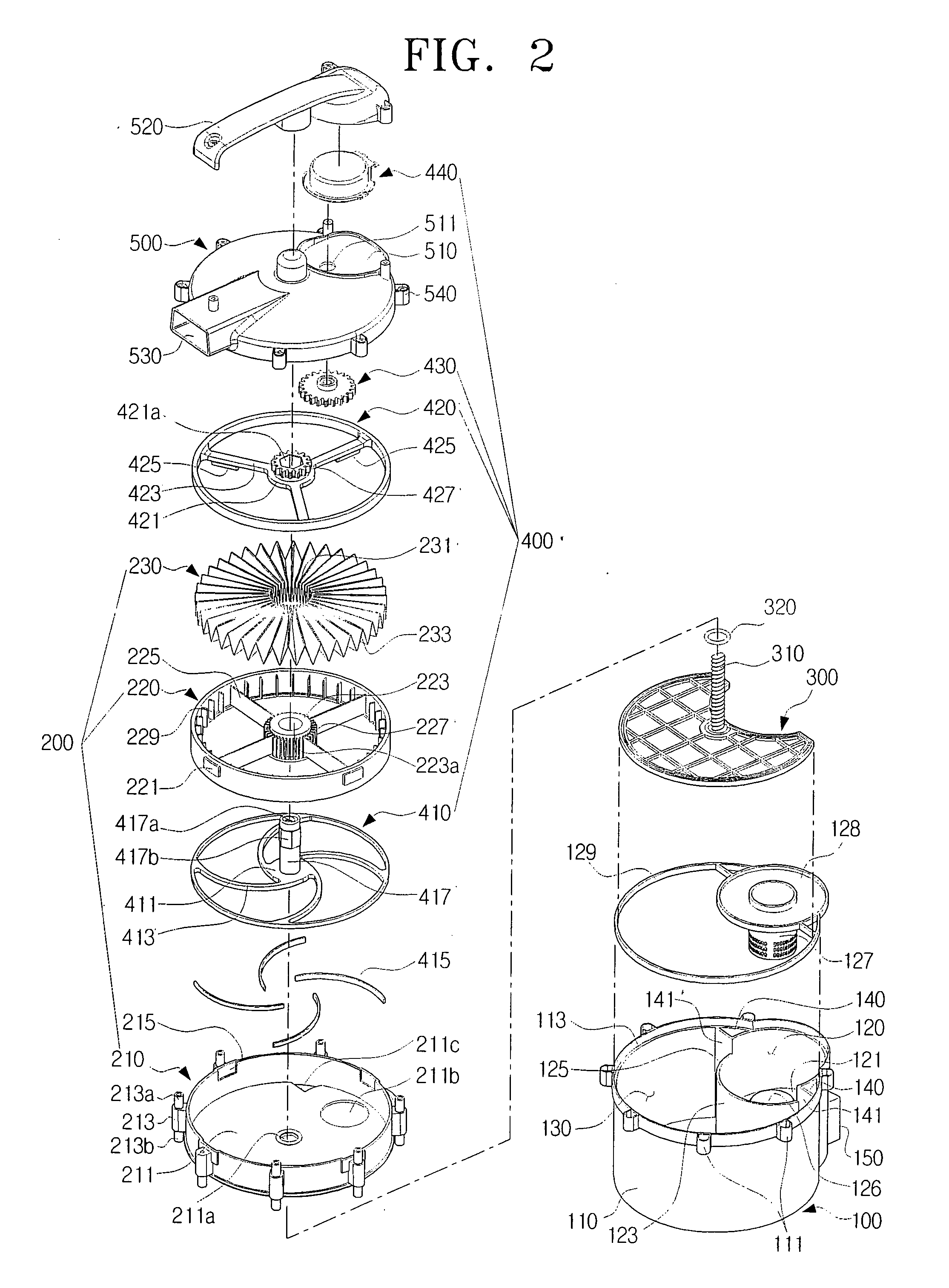 Dust collecting apparatus for vacuum cleaner