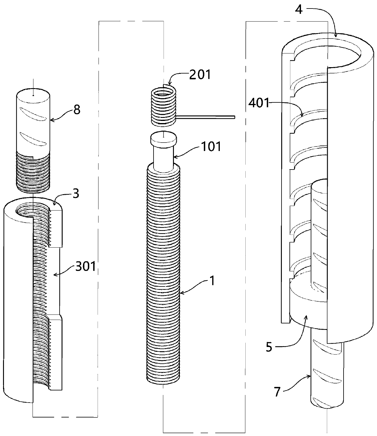 Moving screw full-grouting sleeve rebar connector