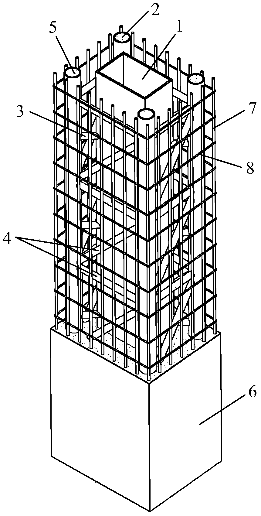 Combined lattice type hollow component