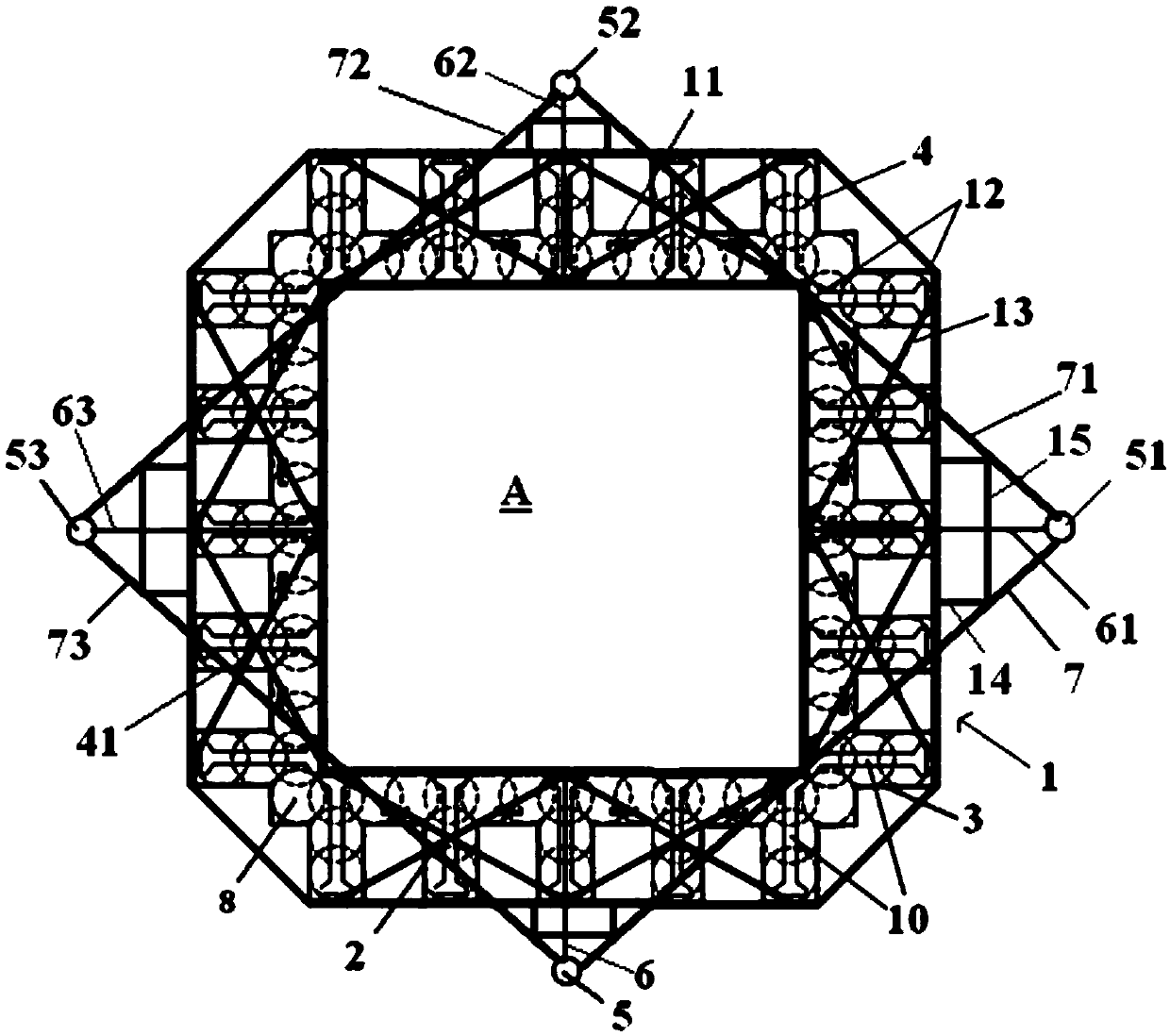 Improved deep foundation pit external supporting structure