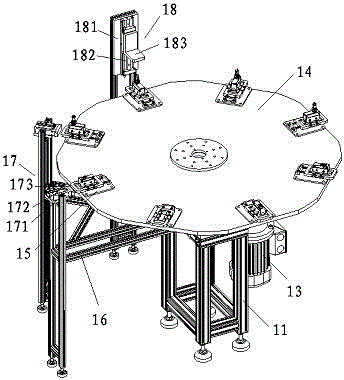 Rotary table unit of travel switch assembling machine